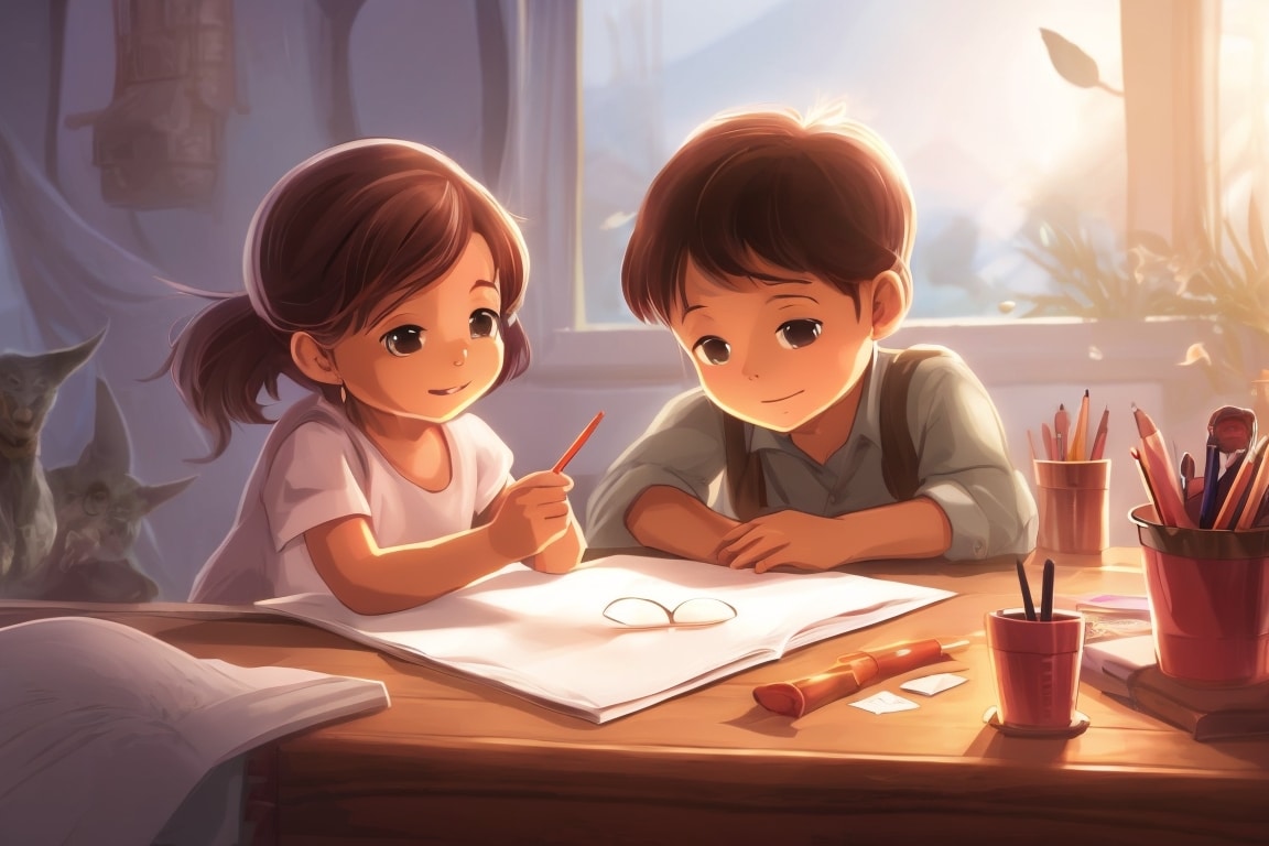 A child draws a memory close to their heart, capturing the essence of enduring love.