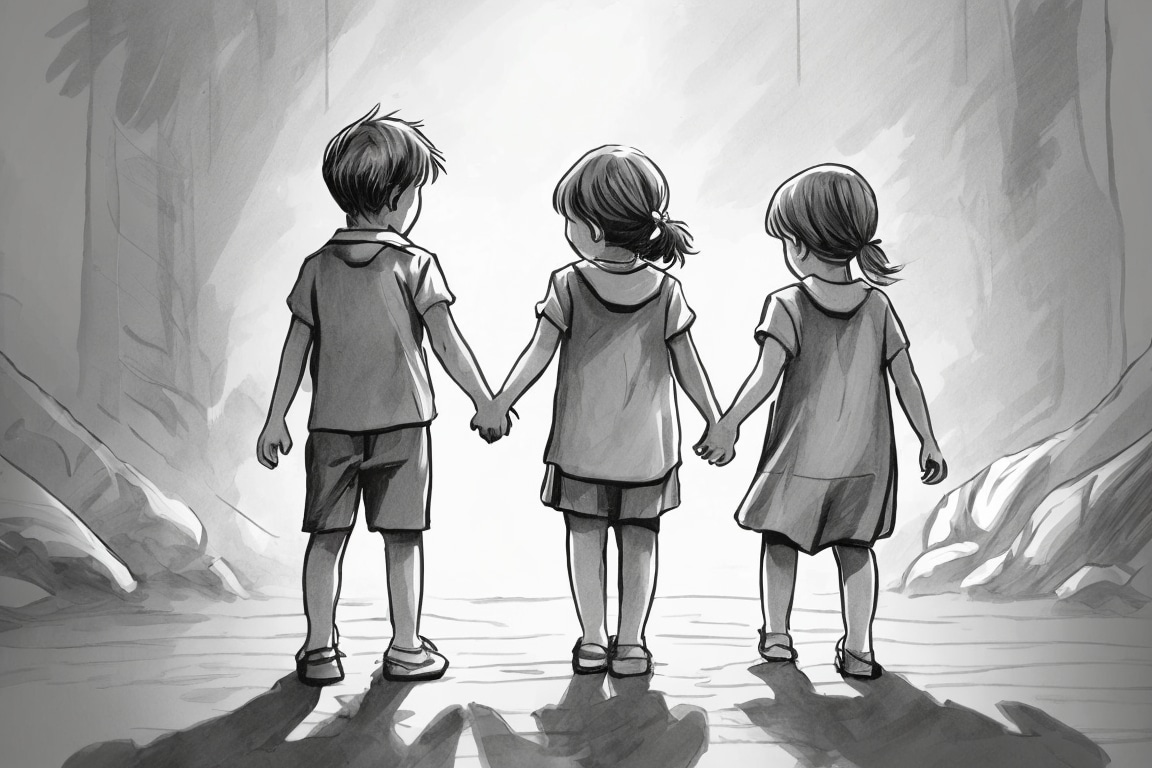 Friends hold hands, offering strength and comfort to one another during challenging times.