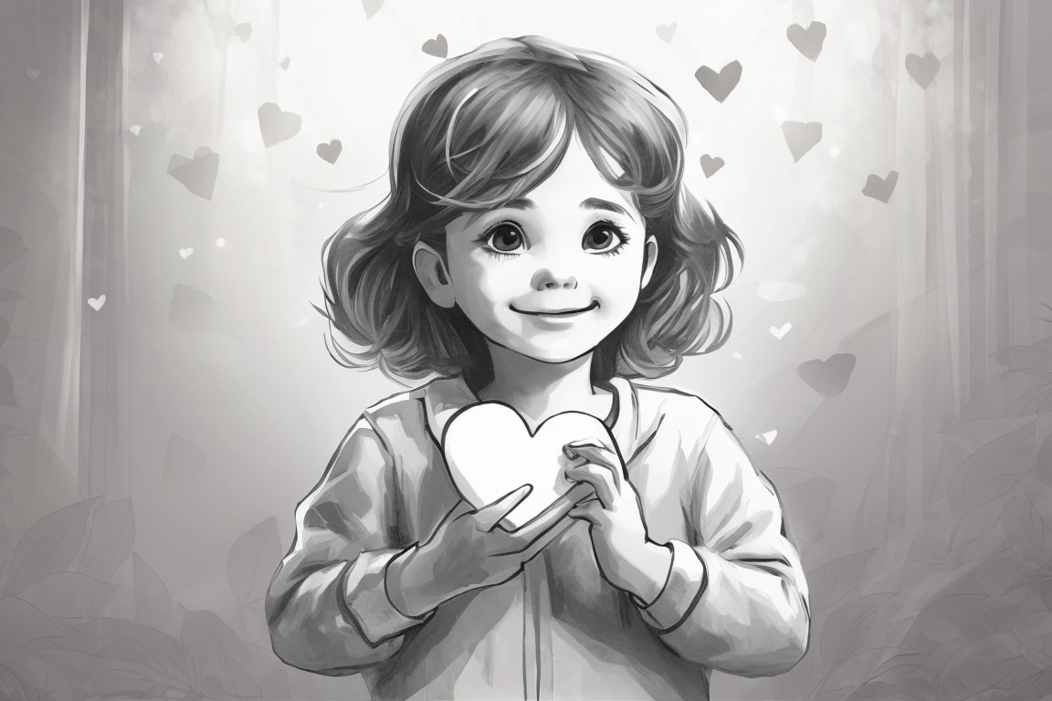 A child forms a heart shape with their hands, symbolizing the love they hold dear.