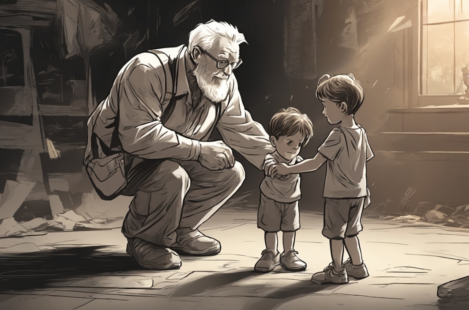 A superhero extends a helping hand to someone, highlighting the strength of positive actions.