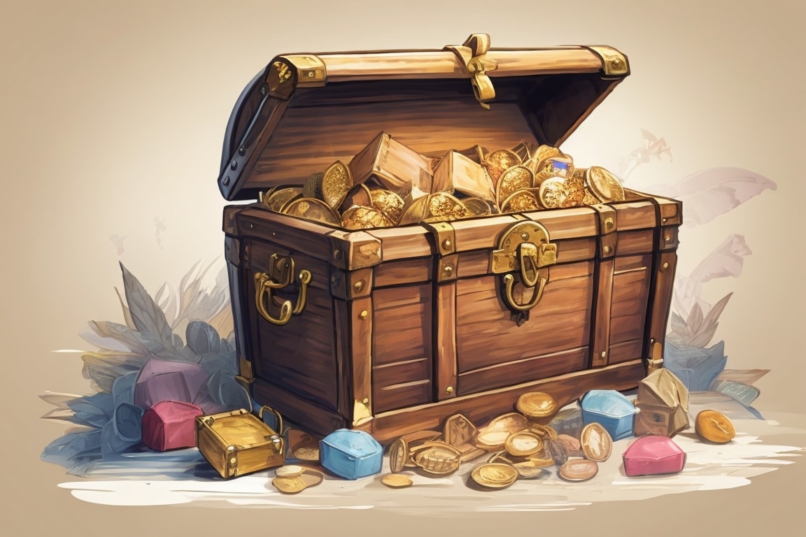 A treasure chest brimming with joyful memories, eagerly waiting to be reopened.