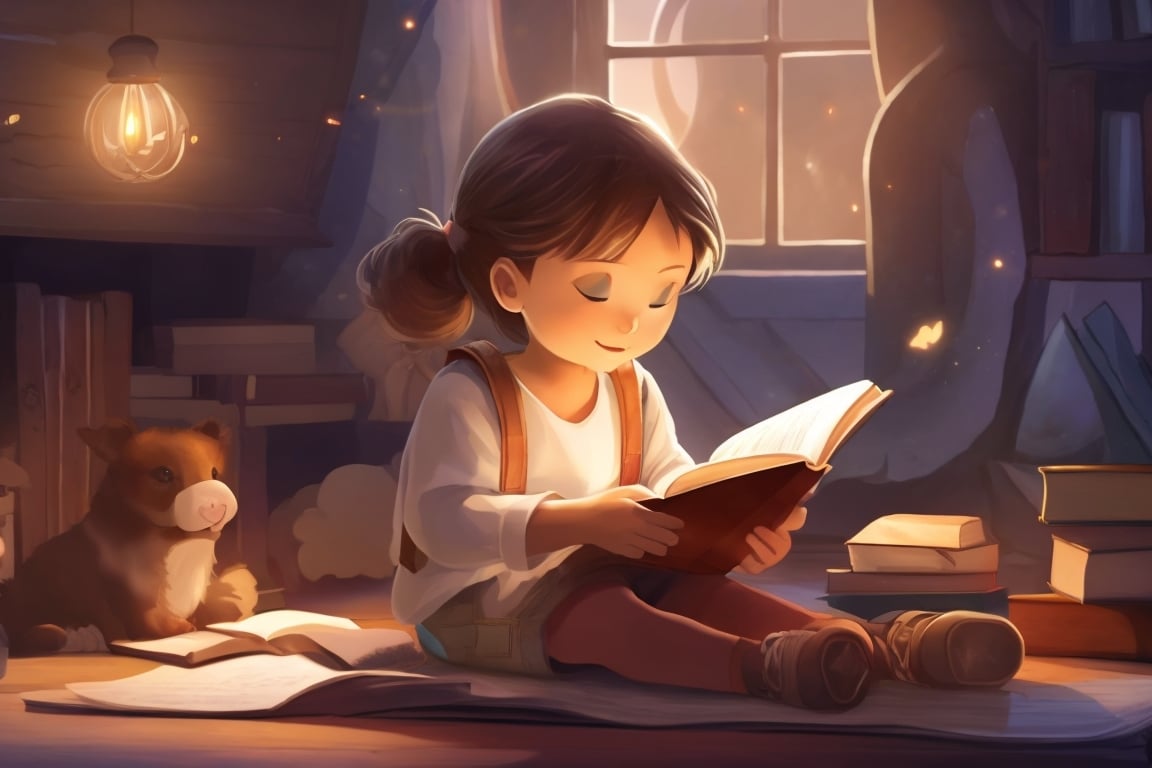 A child immerses themselves in a special book, carrying forward the wisdom of their loved one.